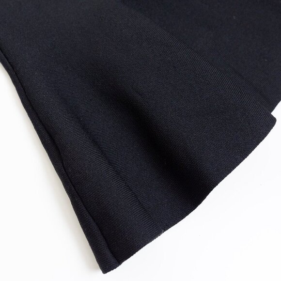 Babaton Aritzia Sculpt Knit Long Sleeve Peplum Top Square Neck Black - Picture 8 of 12